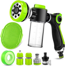 Dog Washing Hose Attachment, 8-In-1 Sprayer Mode Garden Hose Nozzle with Pet Bat