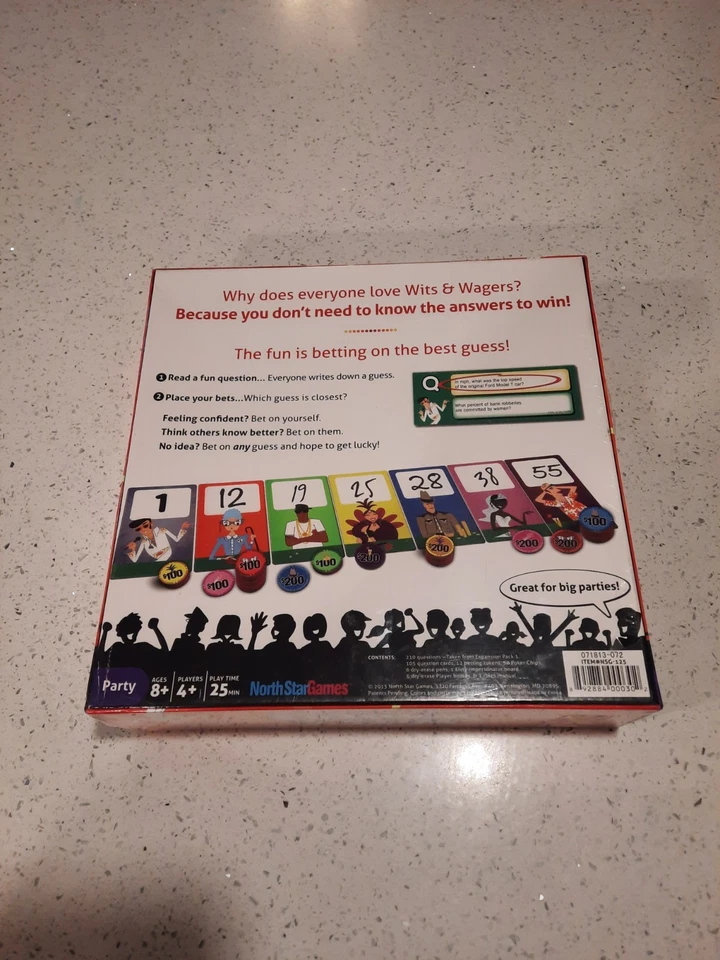 Ingenio y Apuestas Edición Fiesta Edades 8+ Y 4+ Jugador Sellado/Ligero Desgarro en Sello! Foto 2 de 4