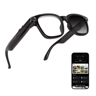 Smart Glasses with 8MP Camera, 1080P Video, Bluetooth 5.4, AI Voice Assistant, T