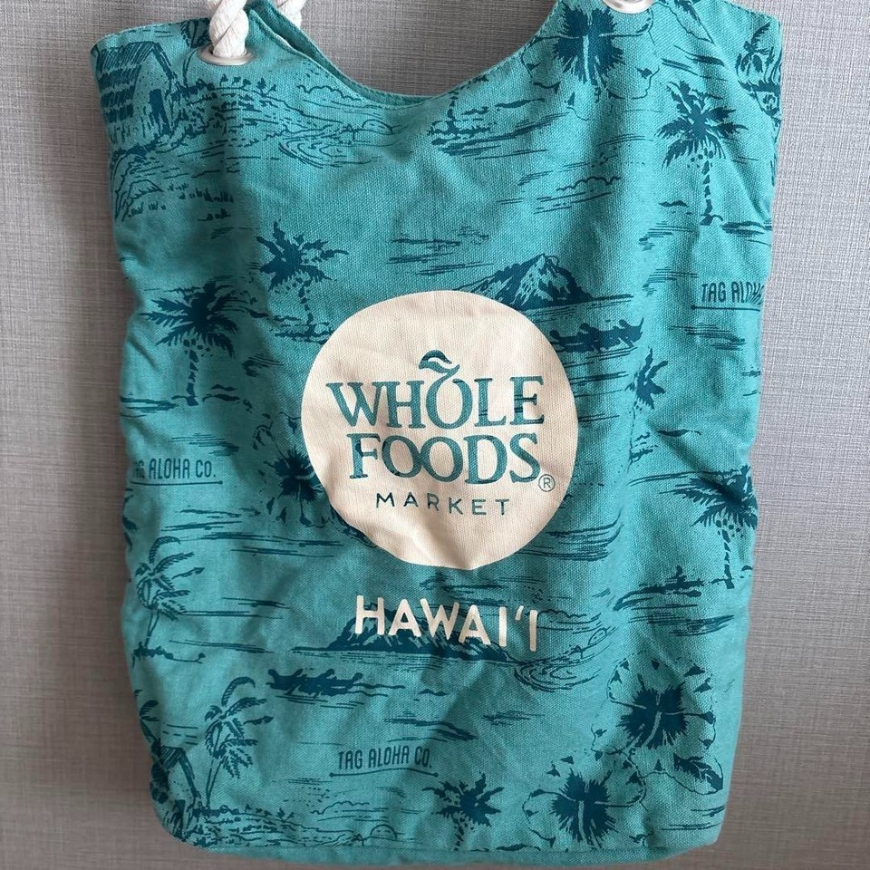 Whole Foods Market Hawaii Aloha Rope Tote Bag - Hawaiian Design ...