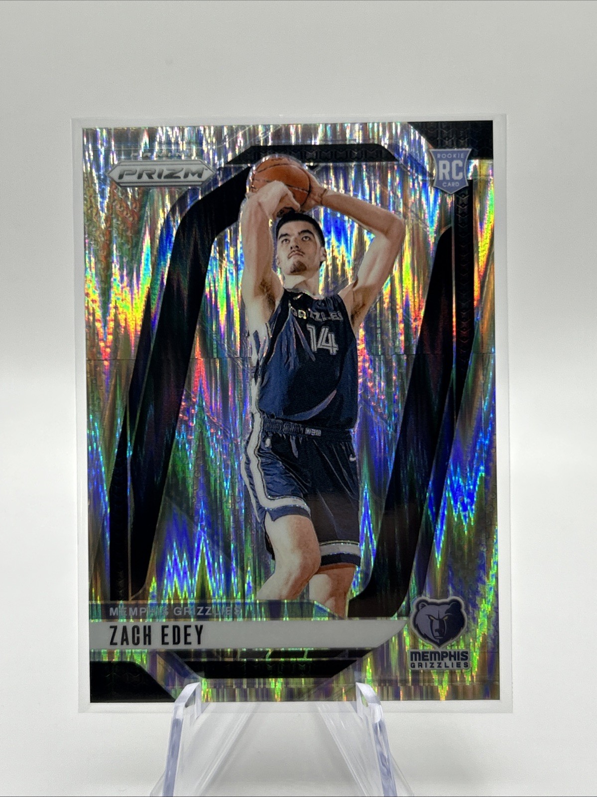 2024-25 Panini Prizm - Zach Edey #249 Skewed Prizm /249 (RC)