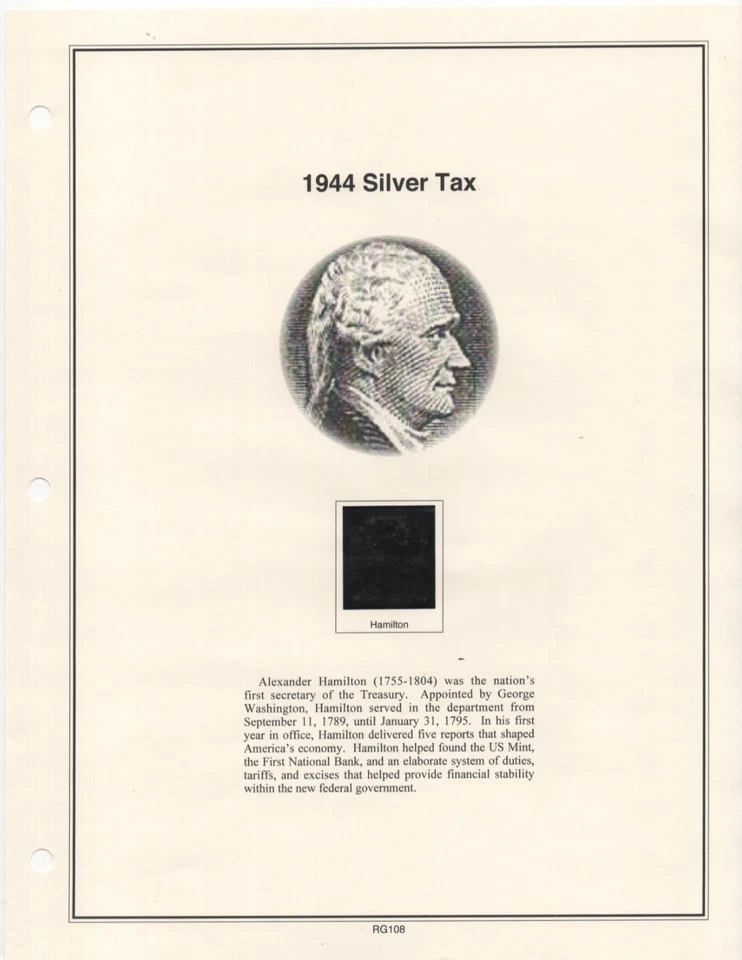 US 1941 SILVER TAX STAMPS (REVENUES) SET OF 13 SC. #RG58–RG70 MINT NEVER HINGED - Image 3 of 4