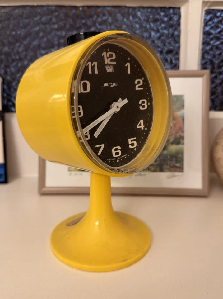 Design Space Age „Jerger“ Tischuhr Wecker 1970er  - Bild 4 von 4
