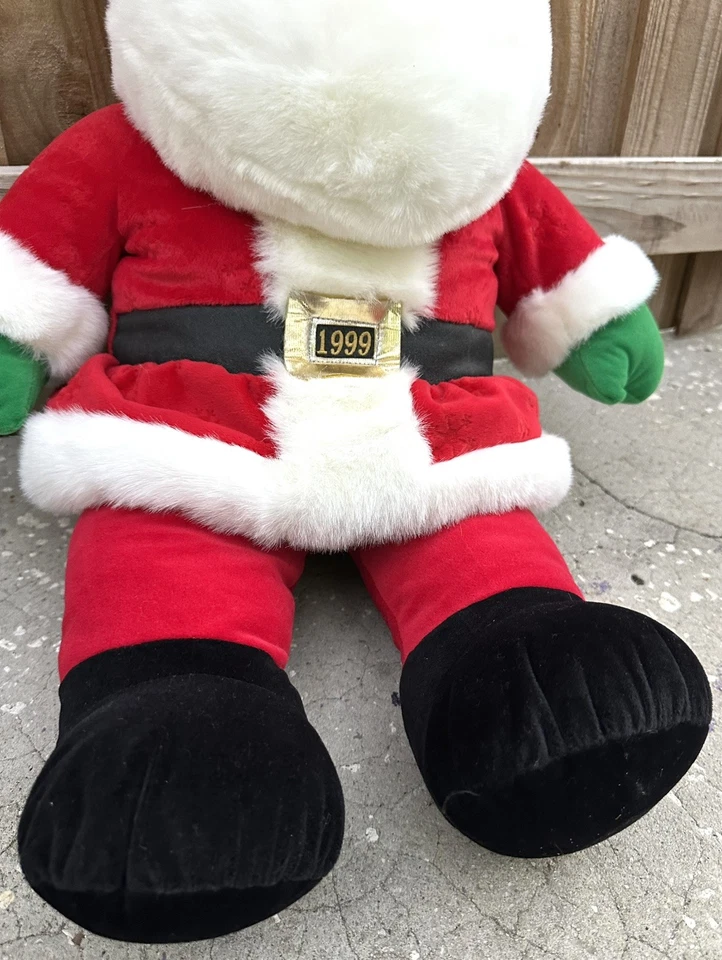VTG JC Penny Holiday Collection 1999 Plush Santa Claus Stuffed Toy 29” Red/White - Image 2 of 4