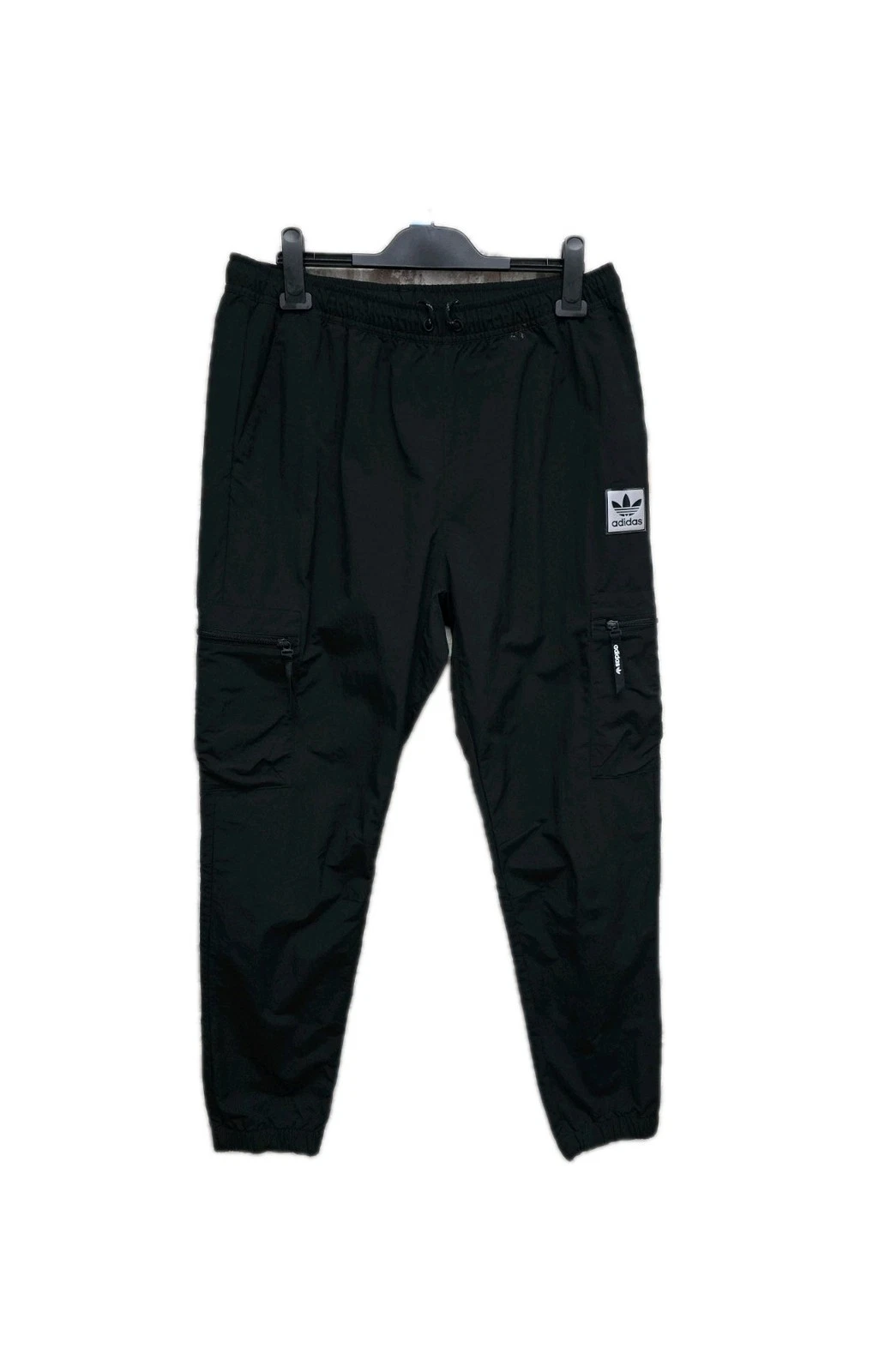 Adidas Mens Tracksuit Bottoms Large Black Cargo , activwear , sport, genuine
