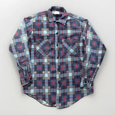 Vintage 50s Penneys Big Mac Flannel Shirt Mens Size Medium Plaid Sanforized Rare