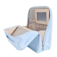 Make-Up Tasche GroßE KapazitäT Wasserdicht Reise Kosmetik Organizer Blau