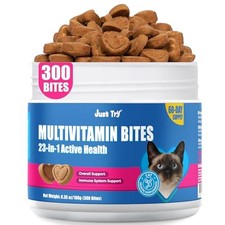Just Try 23-in-1 Taurine Vitamins for Cats - Immune, Joint, Skin  Coat Support