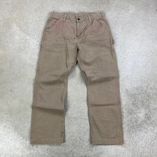 Vintage Carhartt Carpenter Pants Size 34x30 Tan Workwear