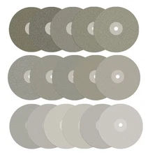 16PCS Flat Lap Wheel 6" x 1/2" Arbor Hole Abrasive Grit