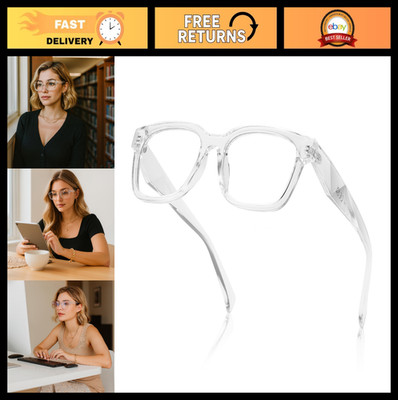 Blue Light Blocking Glasses, Anti Eyestrain, UV Protection, Square Frame for All