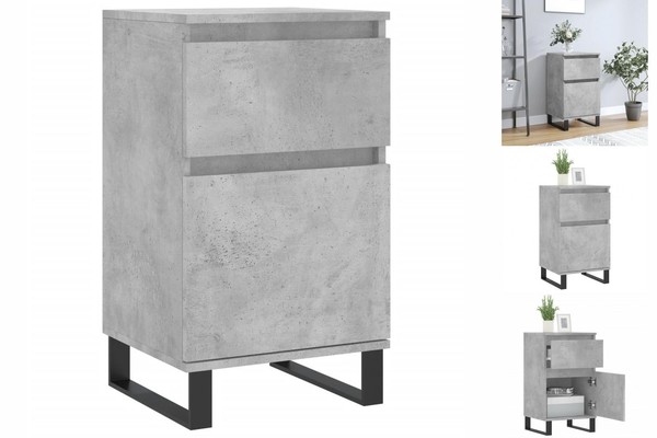Sideboard Anrichte Schrank Lowboard Wohnzimmer Betongrau 40X35X70 Cm Spanplatte-image