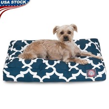 Comfy Washable Rectangle Dog Bed Non Slip W/ Removable Cover Crate Use