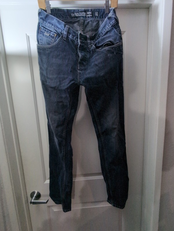 Y2K VTG Lost Enterprises Jeans Men's 30x 30 Blue Distressed Skater Punk Grunge 