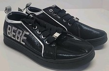 Nwt Girl's Bebe Kids Rhinestones Black Shoes Size 3