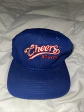 VTG CHEERS BOSTON SNAPBACK EMBROIDERED ADJUSTABLE BLUE RED CAP / HAT - OSFA