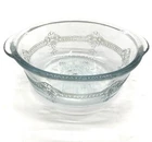 Vtg Fire King Anchor Hocking Philbe Sapphire Blue Small Glass Bowl w/Handles 6”