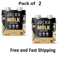 2 pack Jocko Fuel Protein Shake, Vanilla, 11oz, 8 Count, 30g Protein
