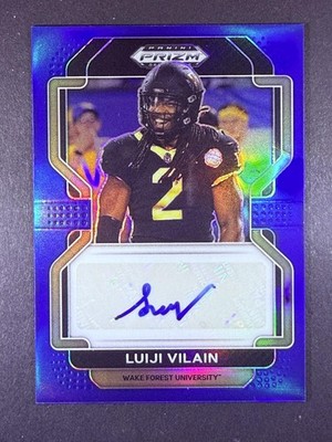 2023 Panini Prizm Luiji Vilain Blue #/149 SP RC Rookie Wake Forest Cowboys Auto