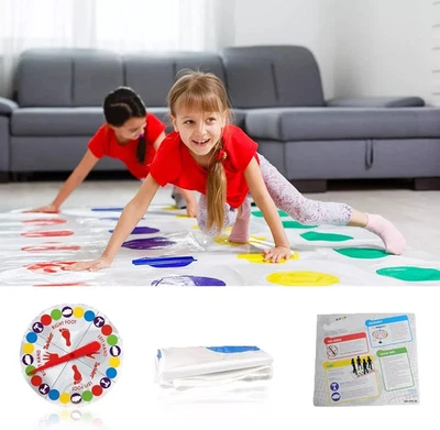 GEBRANDMARKT Twister Spielmatte Spiel Für Kinder & Erwachsen Ab 6 Jahre Partyspiele lustig