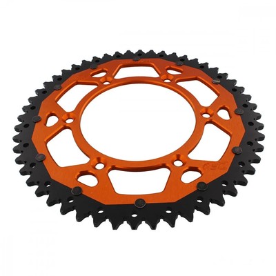 Kettenrad Alu orange 52-Zähne 520-Teilung für Husaberg FC 501 Bj. 2000
