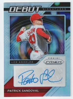2021 Panini Prizm Patrick Sandoval Rookie RC Debut Signatures Autograph #DP-PS