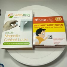 SafetyBaby Magnetic Cabinet Locks 4 1 Key Vmaisi 37 Baby Outlet Covers New