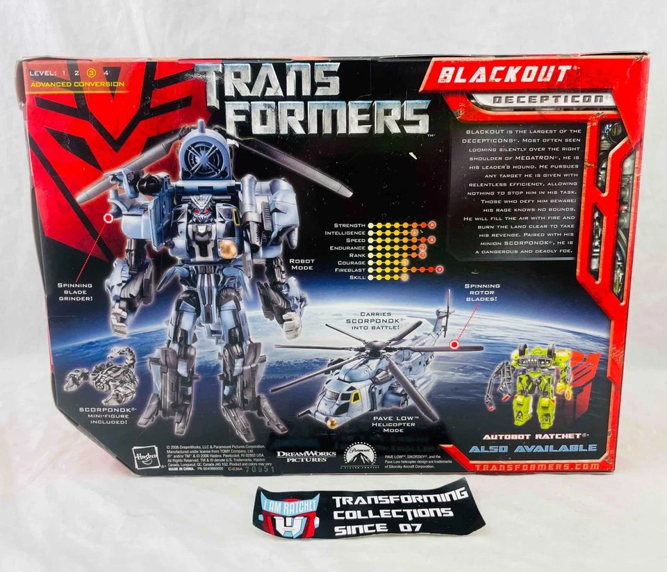 Transformers 2007 Movie Voyager Class Blackout MISB - Image 2 of 2