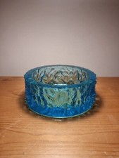 Vintage Glass Ashtray White Friars Style Glass Bowl