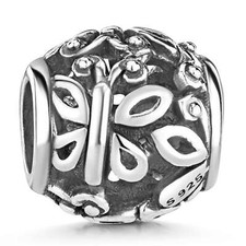 MATERIA argento bead farfalle argento 925 antico charm ciondolo per bracciale