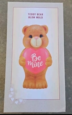 Cracker Barrel 3 Ft Valentine Bear Blow Mold  Be Mine   In Original Box