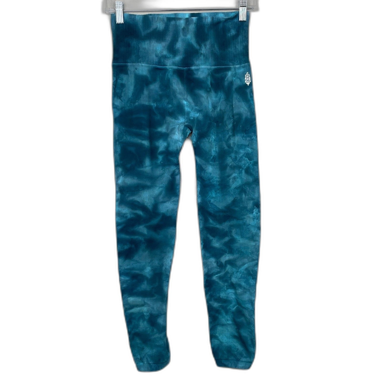 Free People Movement Good Karma Leggings Womens Size M/L Blue Tie Dye Activewear