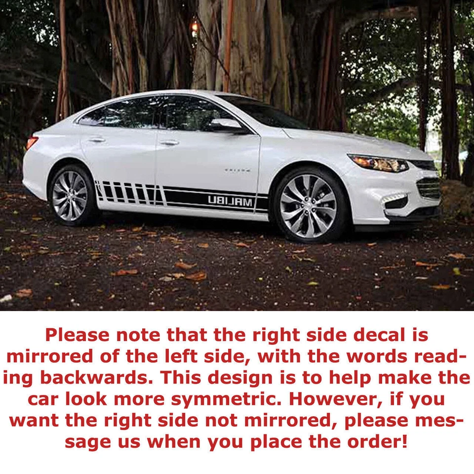 2 многоцветные виниловые наклейки с графикой для гоночных автомобилей подходят для Chevrolet Malibu - Изображение 2 из 4