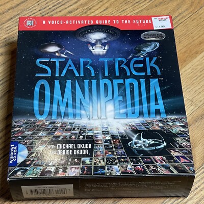 VINTAGE Star Trek Omnipedia Software CD-ROM-Windows RETRO Encyclopedia Database.