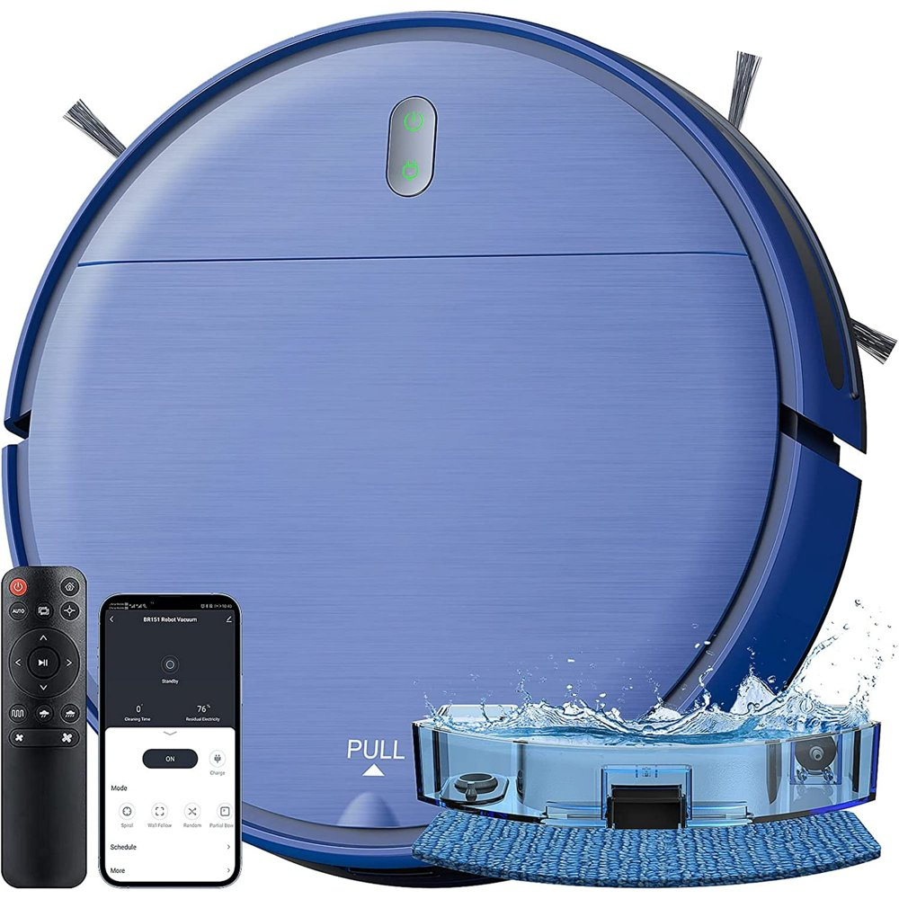 Robot Vacuum and Mop Combo Compatible with Alexa/Wifi/App, Self-Charging, 230ML-image