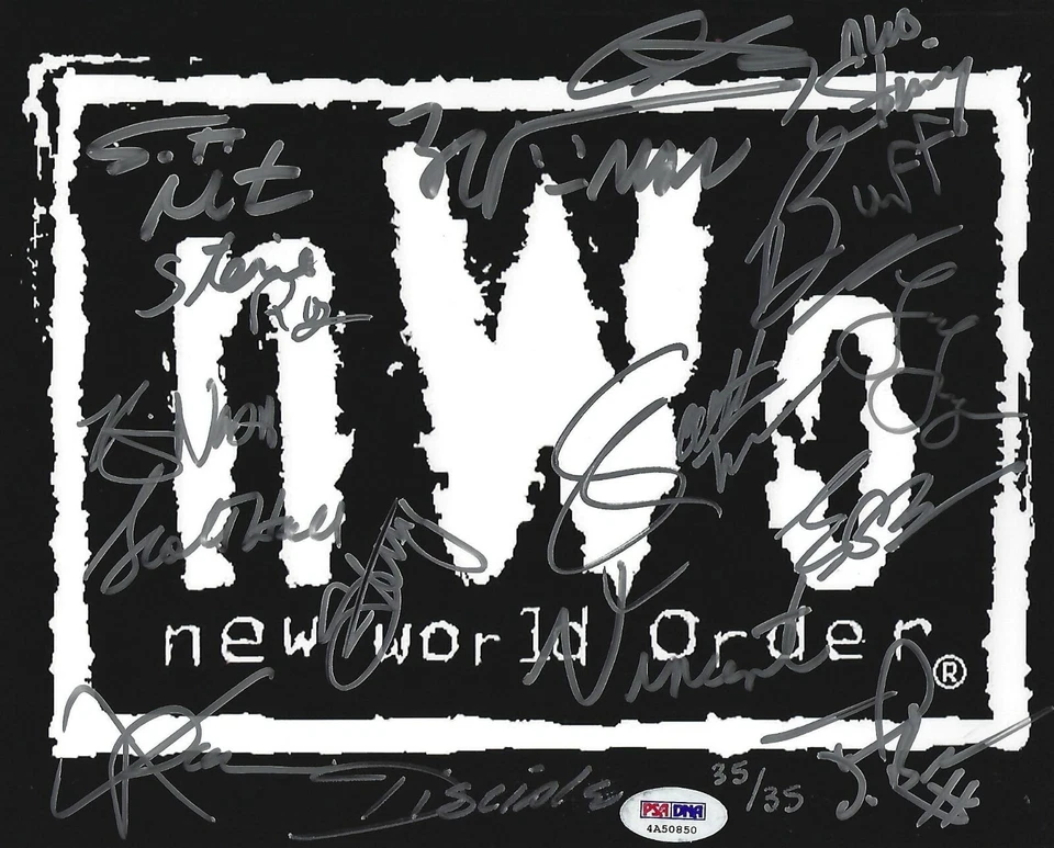 Фотография Стинга Скотта Холла Кевина Нэша Винсента Эрика Бишоффа с автографом NWO 8x10 PSA/DNA - Изображение 2 из 4