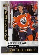 2017-18 Upper Deck Game Dated Moments Hockey Cards 13