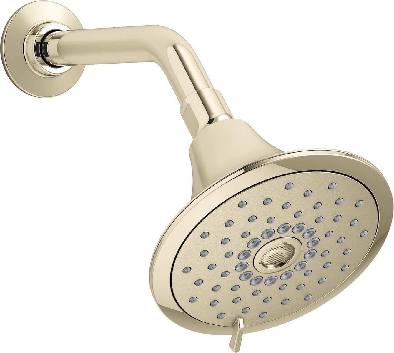 KOHLER 22169-AF Forte Multifunction Showerhead Wall-Mount 3 Spray Settings 2.5..