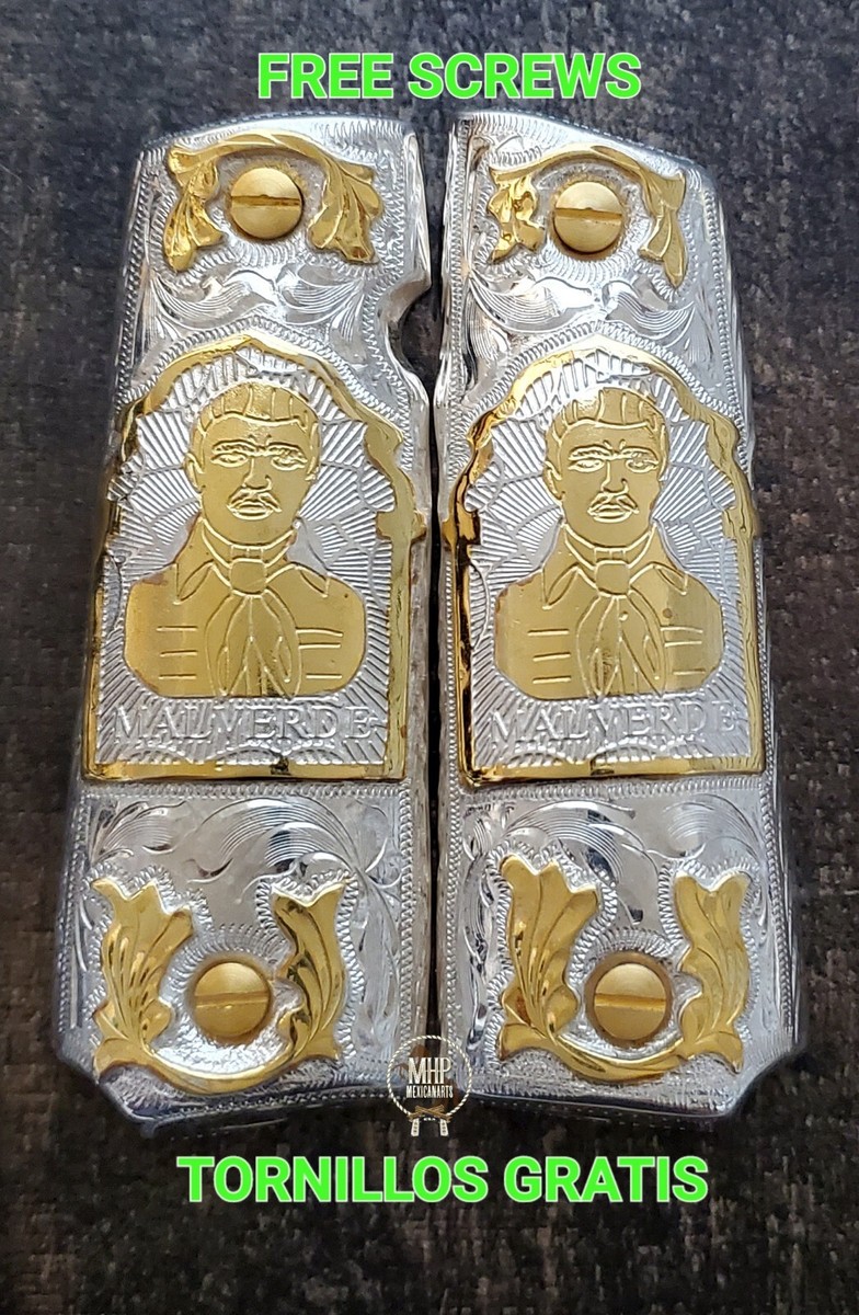 Cachas santo jesus malverde silver gold mexican style 1911 custom