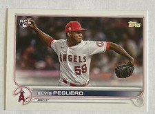 2022 TOPPS ELVIS PEGUERO #541 ROOKIE PITCHER LOS ANGELES ANGELS BASEBALL CARD