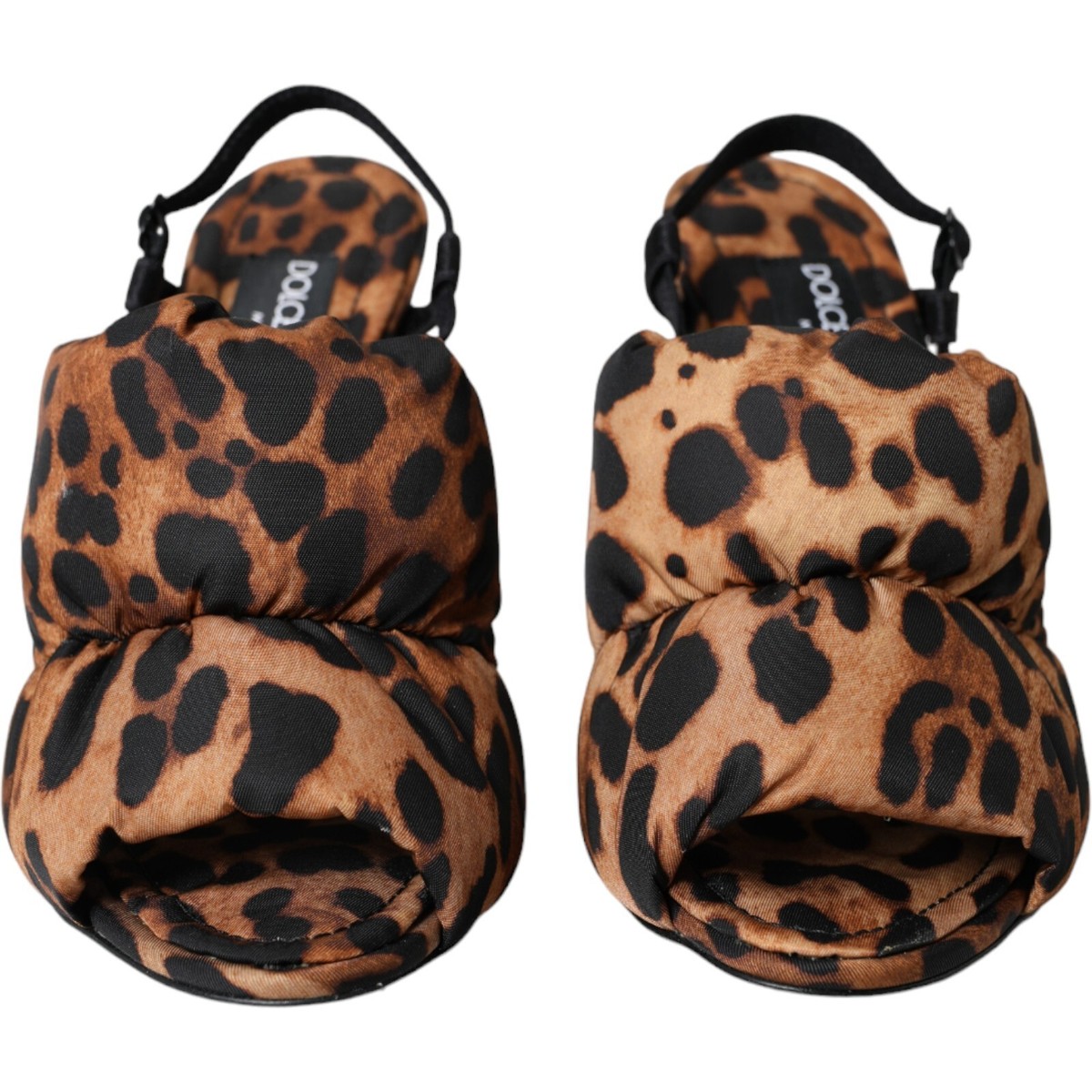サンダル・ミュール Dolce & Gabbana SS25 'DG' slingback (CG0805A1037 80405) DOLCE & GABBANA Shoes Brown Leopard Slingback Heels Sandals