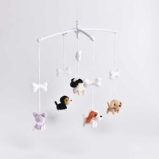 Mini Dogs Baby Crib Mobile - Dogs Crochet Amigurumi Baby Crib Mobile Gift