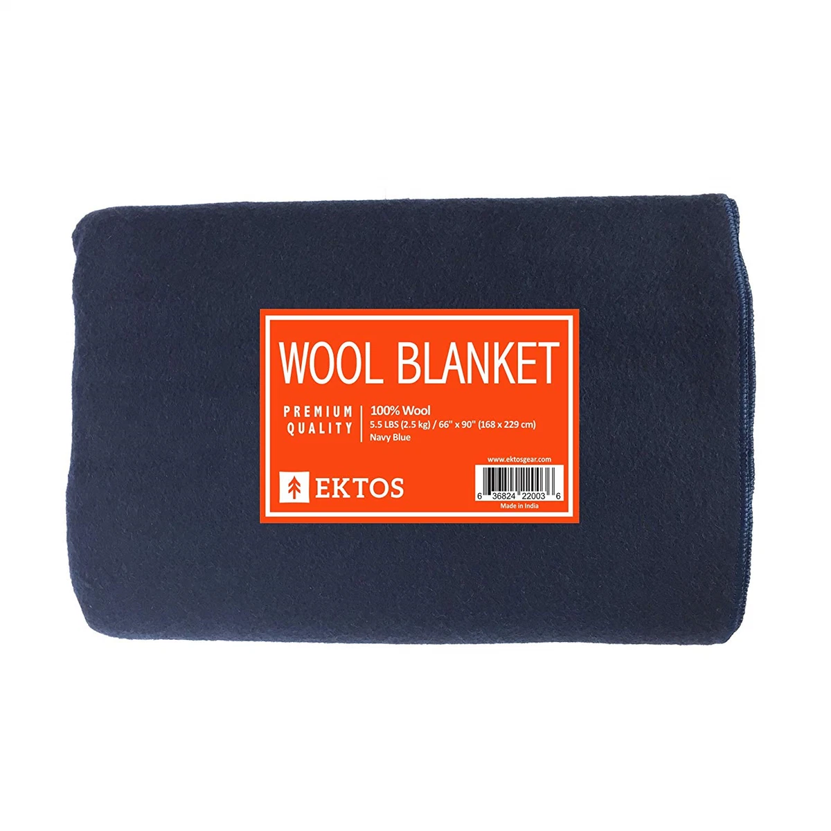 EKTOS 100% Wool Blanket, Navy Blue, Warm u0026amp; Heavy 5.0 lbs, Large  Washable 66u0026#034;x90u0026#034; | eBay