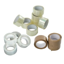 12-36-72 Rolls Clear-Brown Packing Package Carton Sealing Tape 2x55 /2x110 Yards