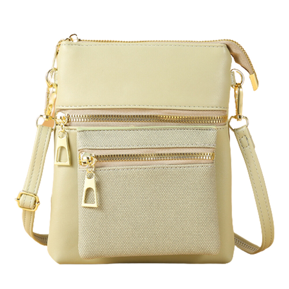 Women Zipper Messenger Bag Mobile Phone Shoulder Bag Cross Body Handbag