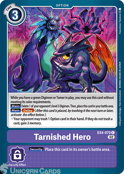 EX4-070 Tarnished Hero :: Common Digimon Card :: EX04: Alternative Being ::