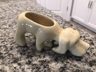 Vintage Shawnee Pottery Cream Sniffing Hound Dog Planter USA — photo 1