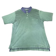 Brooks Brothers Polo Shirt Mens XL Blue Green Short Sleeve Golf