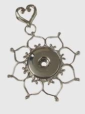 Snap Jewelry Pendant Heart Flower Fits 18-20mm Ginger Charms Style Accessories