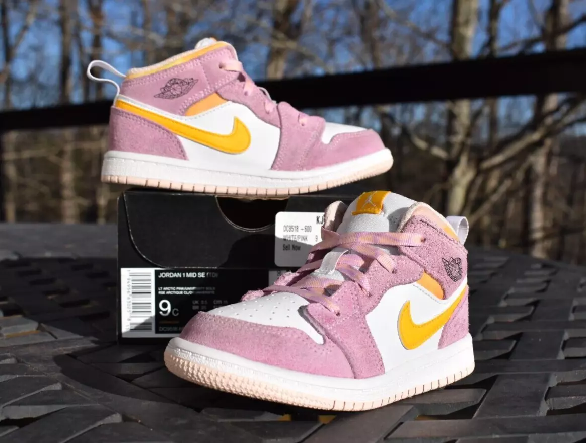 Nike Air Jordan 1 Mid TD Arctic Pink 2021 DC9518 600 Toddler